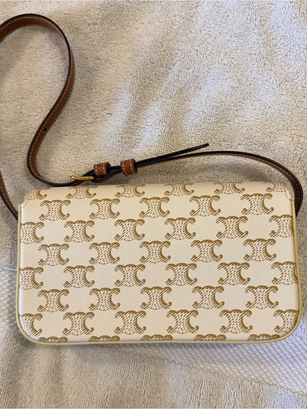Celine Claude Shoulder Bag, Tan - Picture 4 of 16